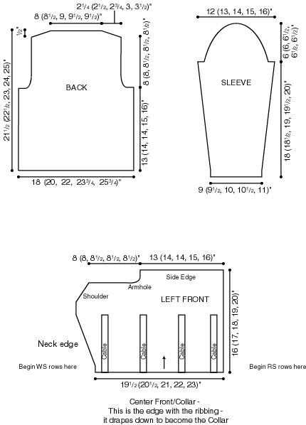 Drape Jacket Diagram