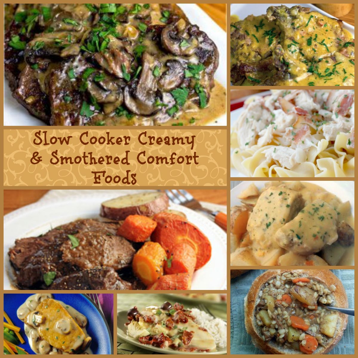 15 Slow Cooker Creamy, Smothered Comfort Food Recipes