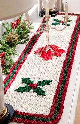 Holly Table Runner Pattern Holly Table Runner Pattern