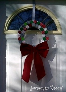 bottle cap wreath