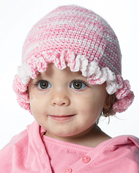 ruffle crochet hat
