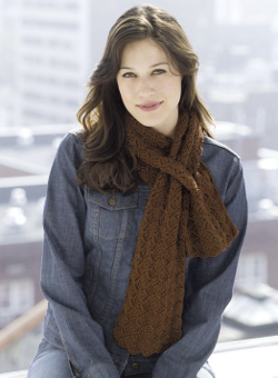 crochet check scarf