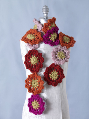 flower motif scarf