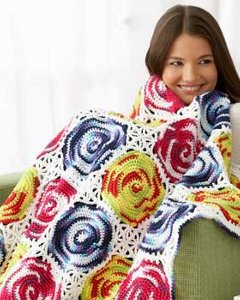 Tie Dyed Crochet Circles Throw Tie Dyed Crochet Circles Throw