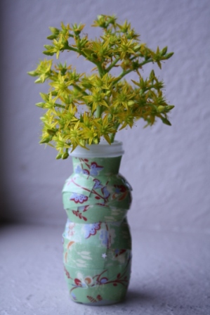 yogurt cup bud vase