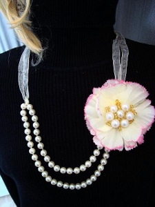 dollar store flower necklace