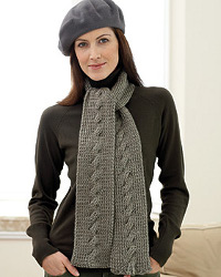 cable knit scarf