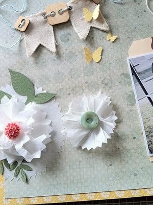 tissue paper flower embellishment