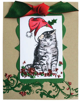 christmas kitten card