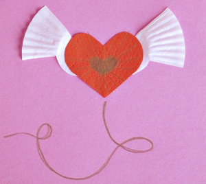 Winged Heart Paper Valentines Winged Heart Paper Valentines